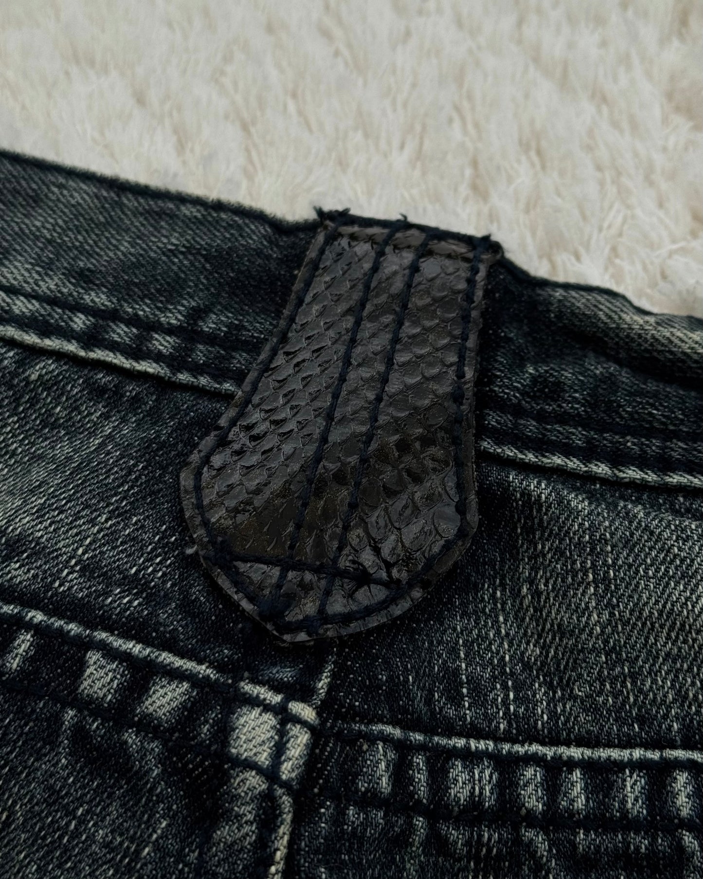 Tornado Mart Tribe Skull Embroidery Flared Jeans
