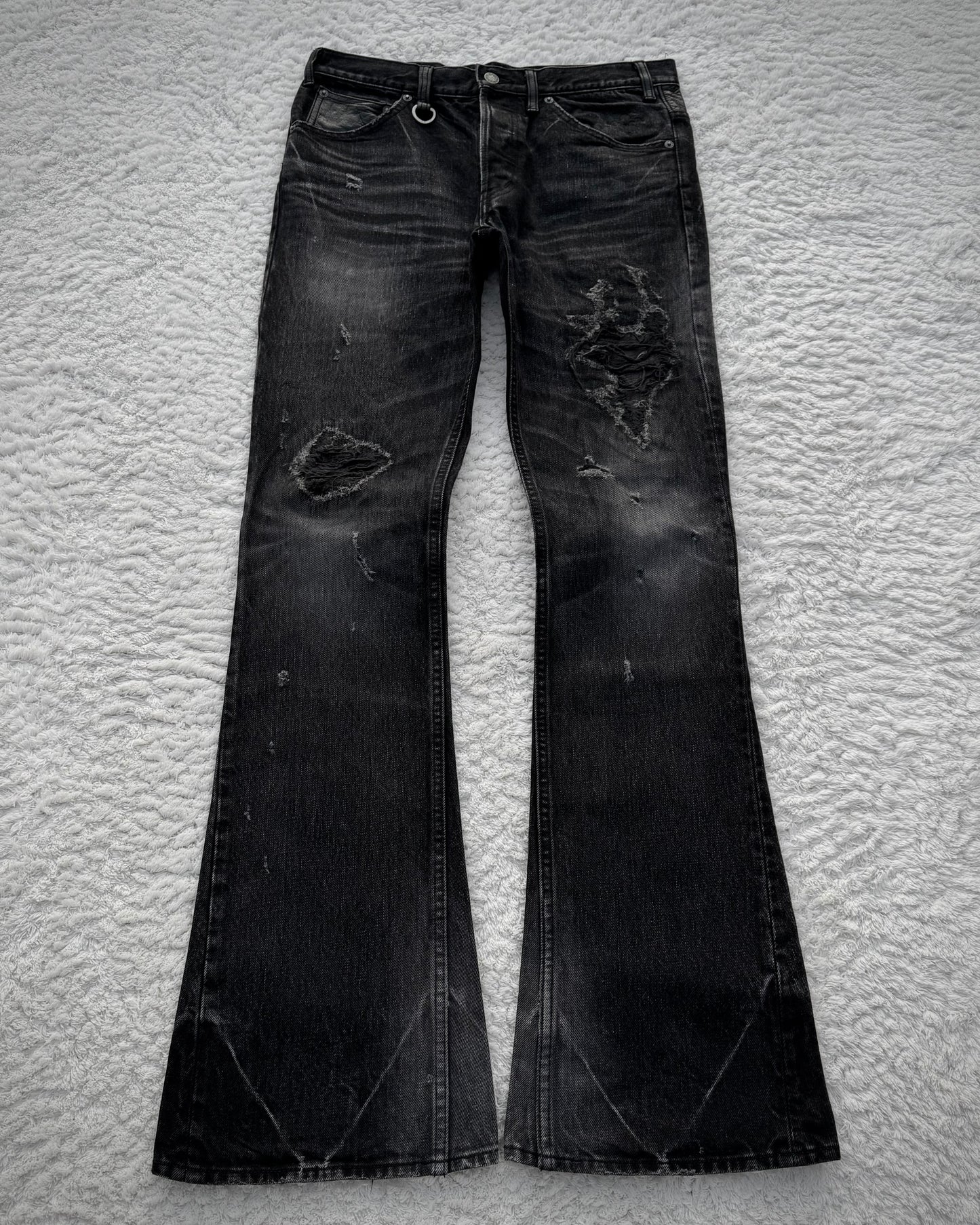 BackBone Leather Repaired Bootcut Denim