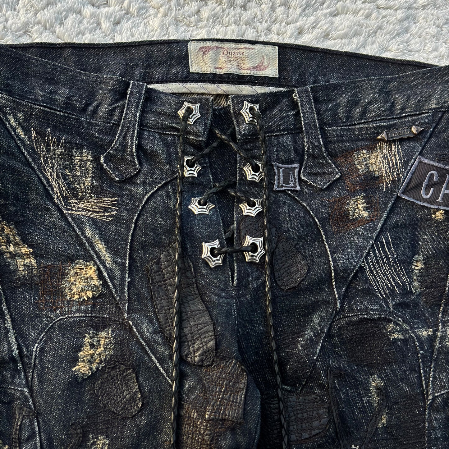 Henry Duarte „Spider“ Flared Lace-Up Denim