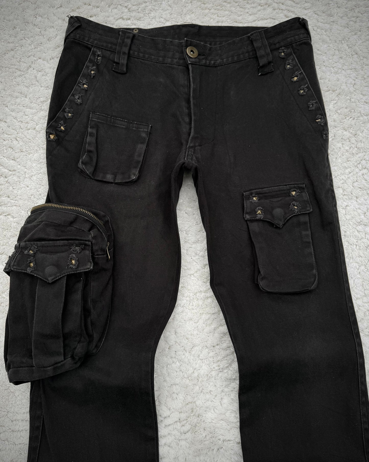 Semantic Design Studded Flared Cargo Pants