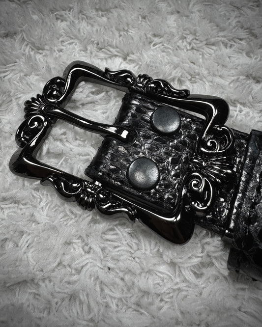 Diavlo Python Victorian Buckle Belt