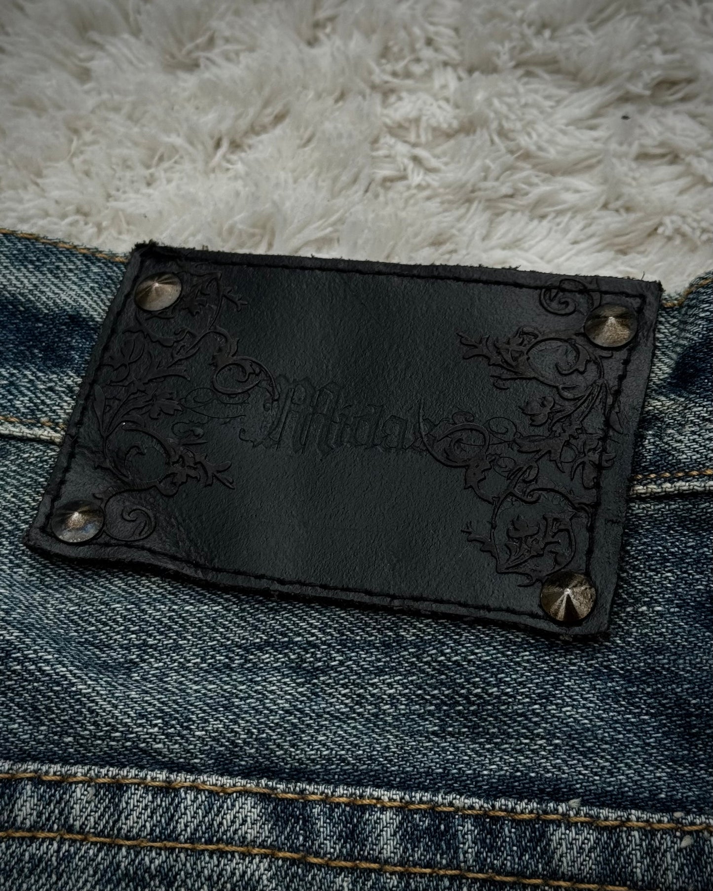 Midas Snakeskin Printed Bootcut Jeans
