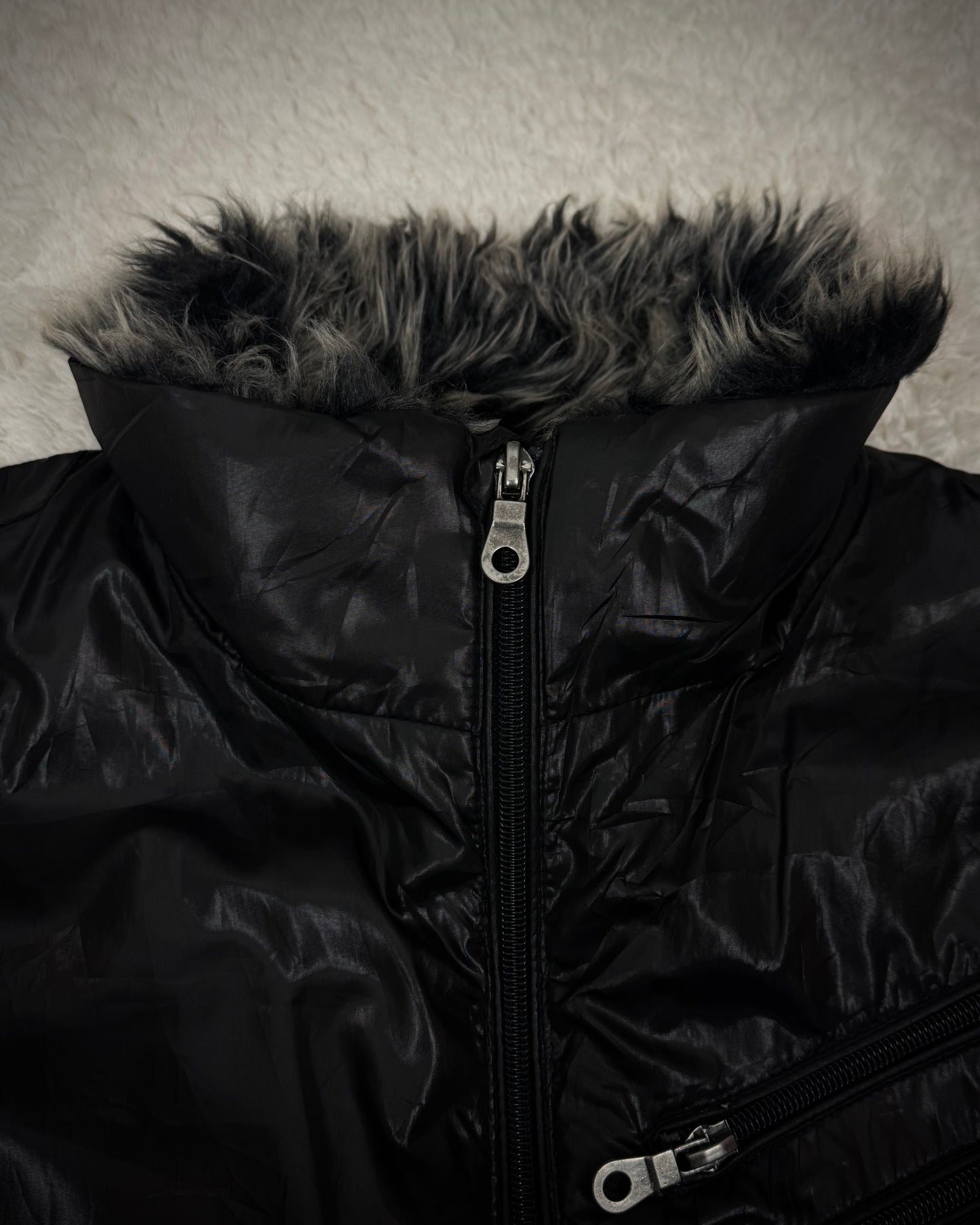Steelo Fur Collar Lined Lightweight Puffer Jacket