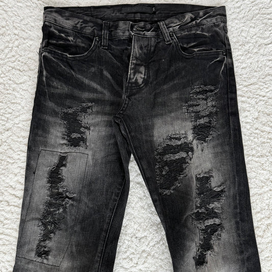 Fuga Repaired Distressing Bootcut Jeans