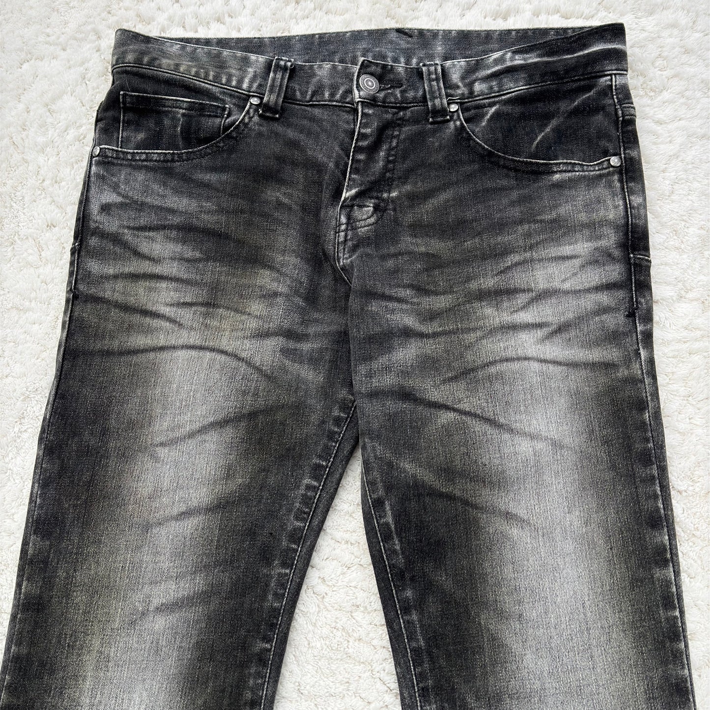 Tornado Mart Whisker Wash Slim Bootcut Jeans