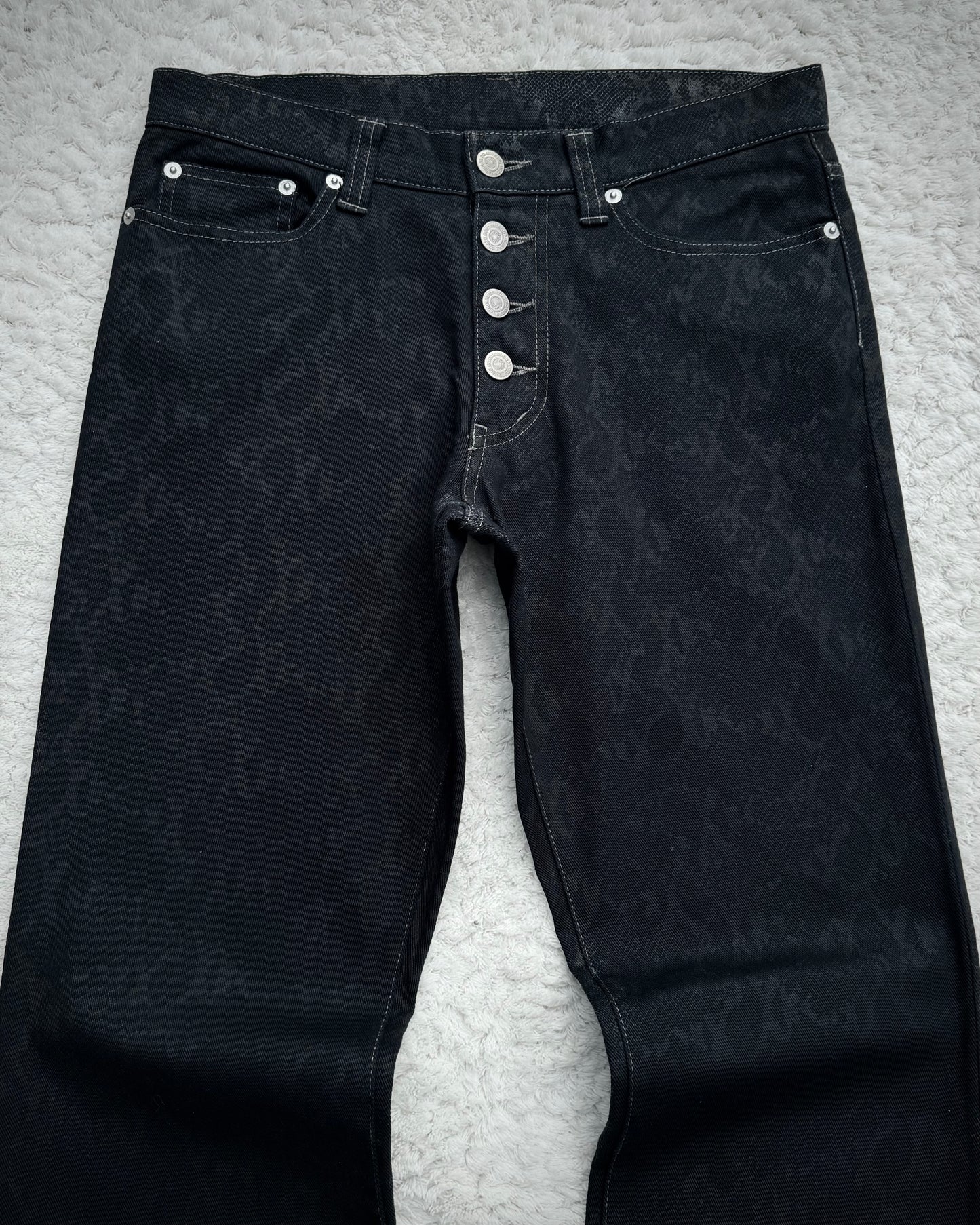 Tornado Mart Snakeskin Pattern Flared Pants
