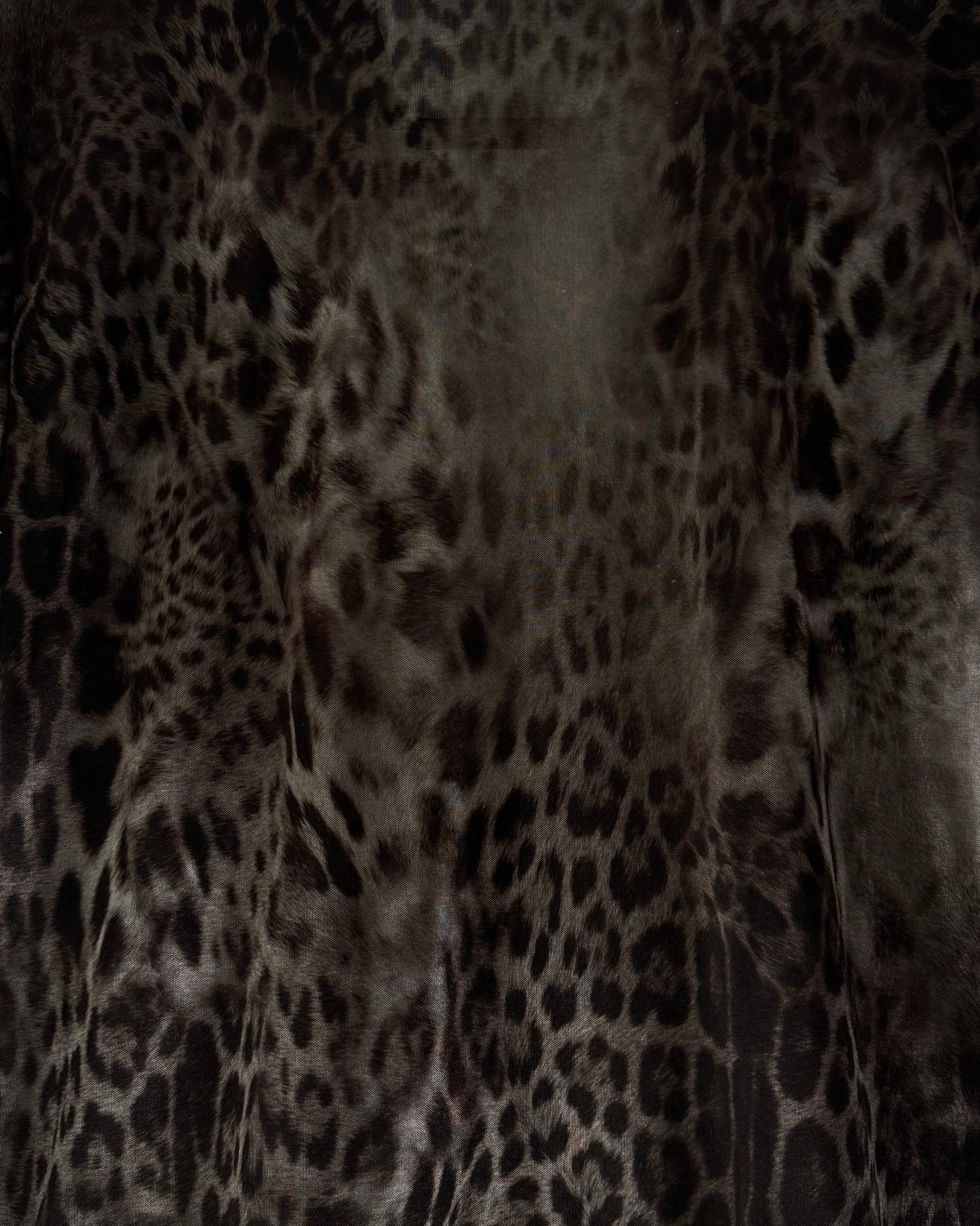 Shellac Leopard Pattern Button Up T-Shirt