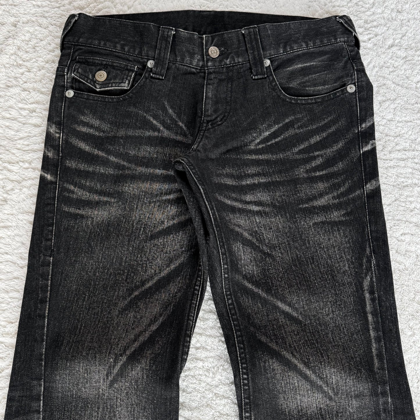 Tornado Mart Washed Spiral Flared Jeans