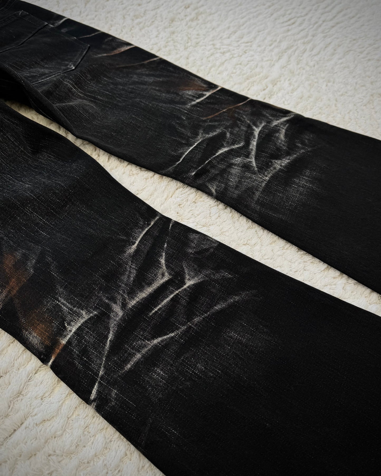 Tornado Mart Mud Claw Marks Washed Flared Jeans