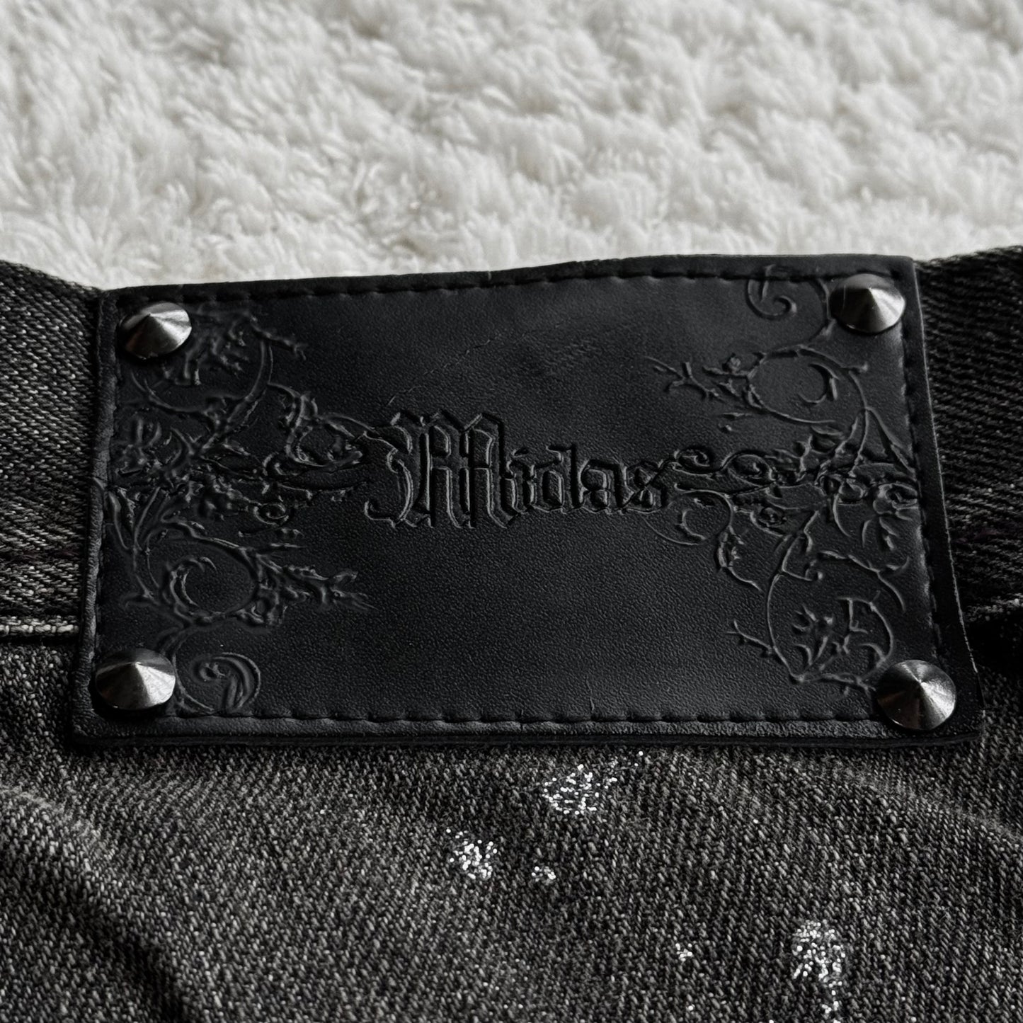 Midas Glitter Stroked Flared Jeans