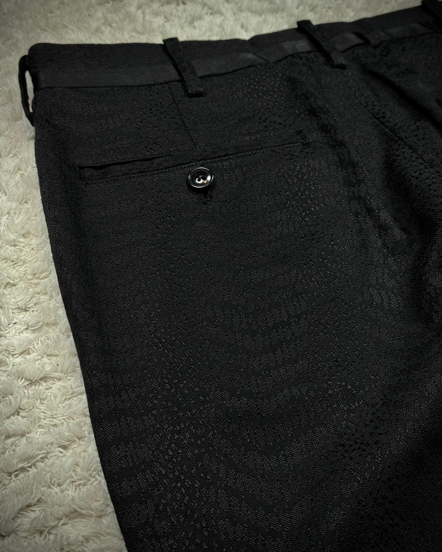 Tornado Mart Python Jacquard Pleated Dress Pants