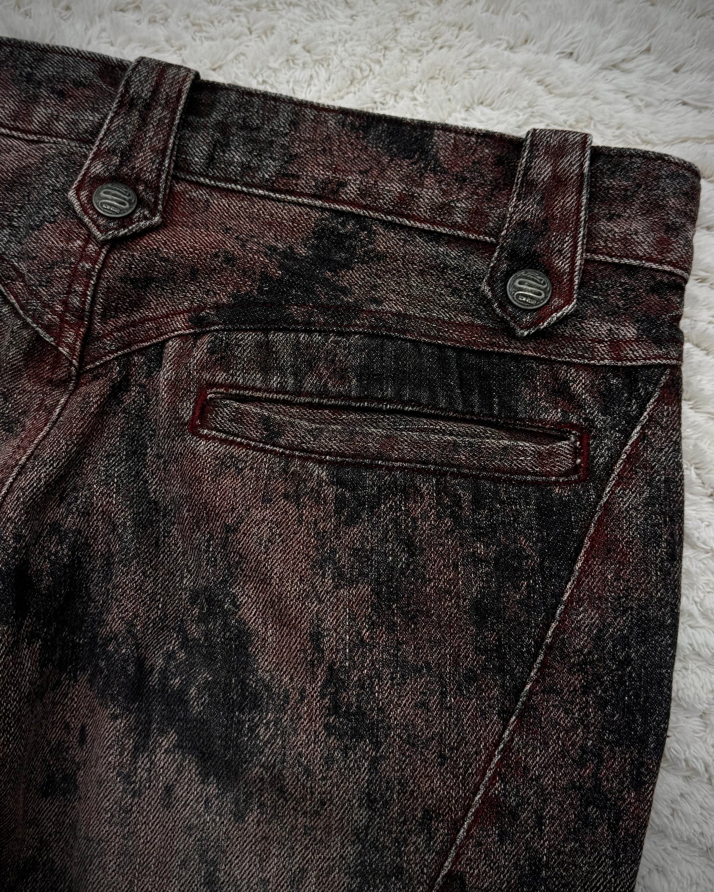 Schlüssel Blood Washed Snake Hardware Bootcut Pants