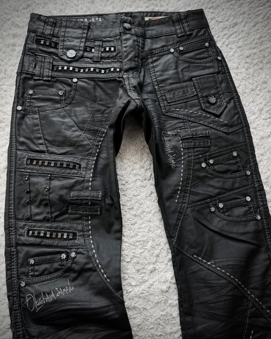 Japrag Denim Waxed Stapled Multi Panel Jeans