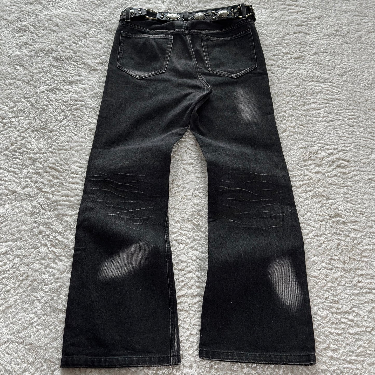 Yasuyuki Ishii Knee Repaired Flared Jeans