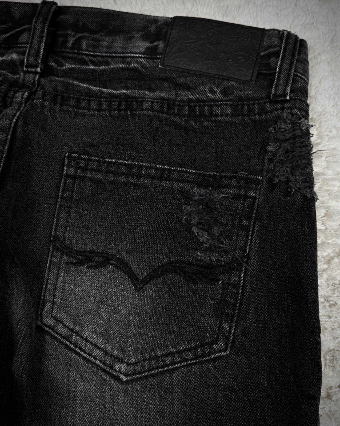 Fuga Repaired Distressing Bootcut Jeans