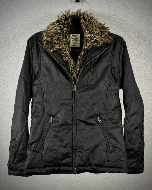 Midas Fur Layered Embroidered Jacket