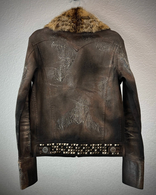 Led Rechwe “Arizona” Crack Waxed Fur Jacket