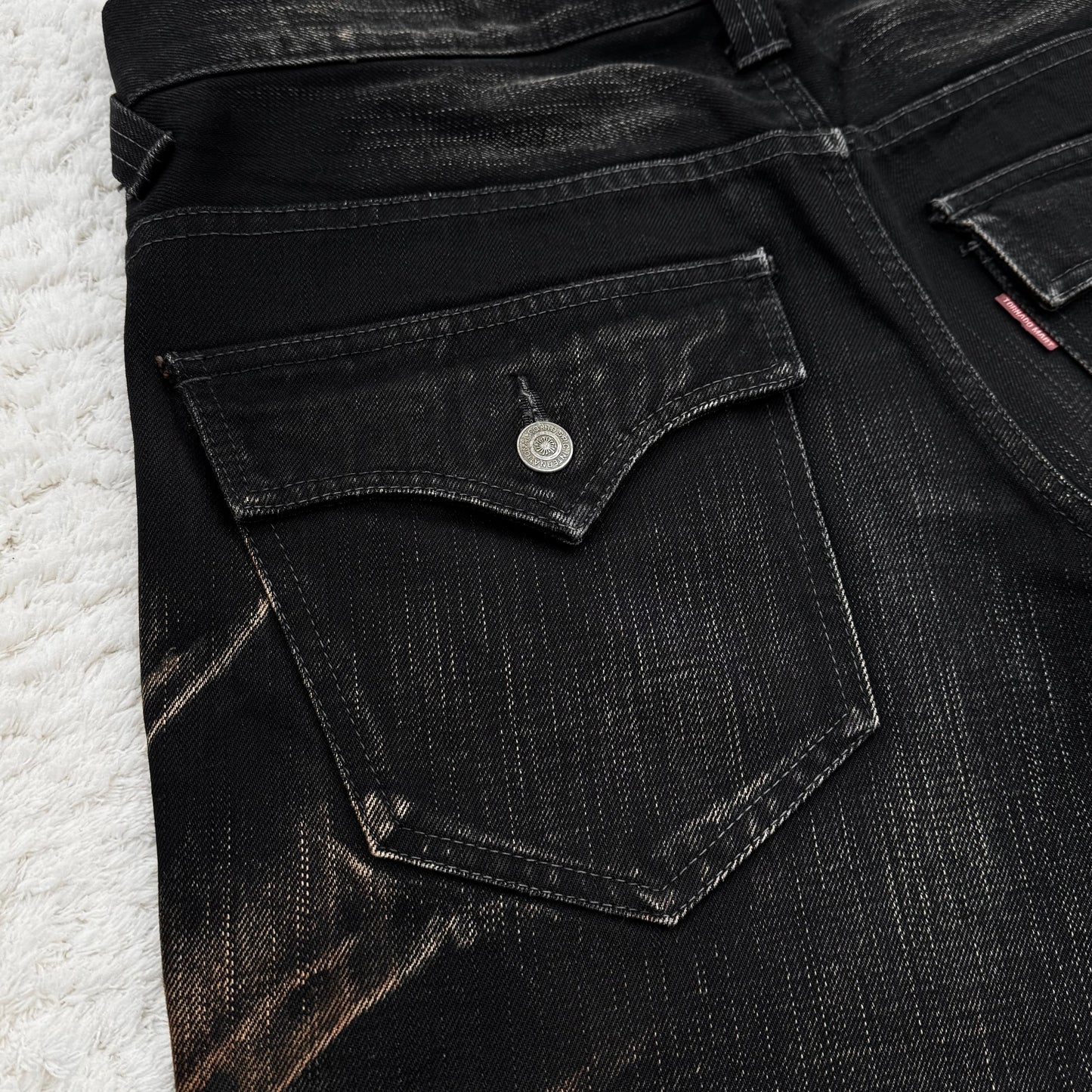 Tornado Mart Spiral Mud Wash Flared Jeans