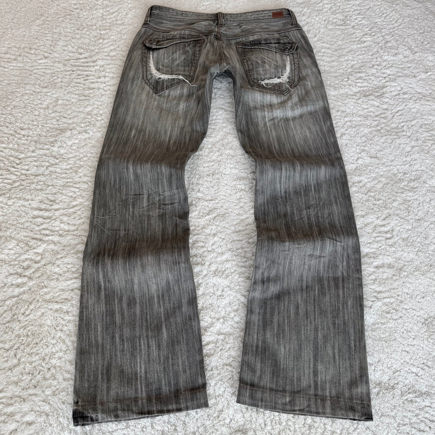 Nicole Club Leather Tassel Zippers Bootcut Jeans