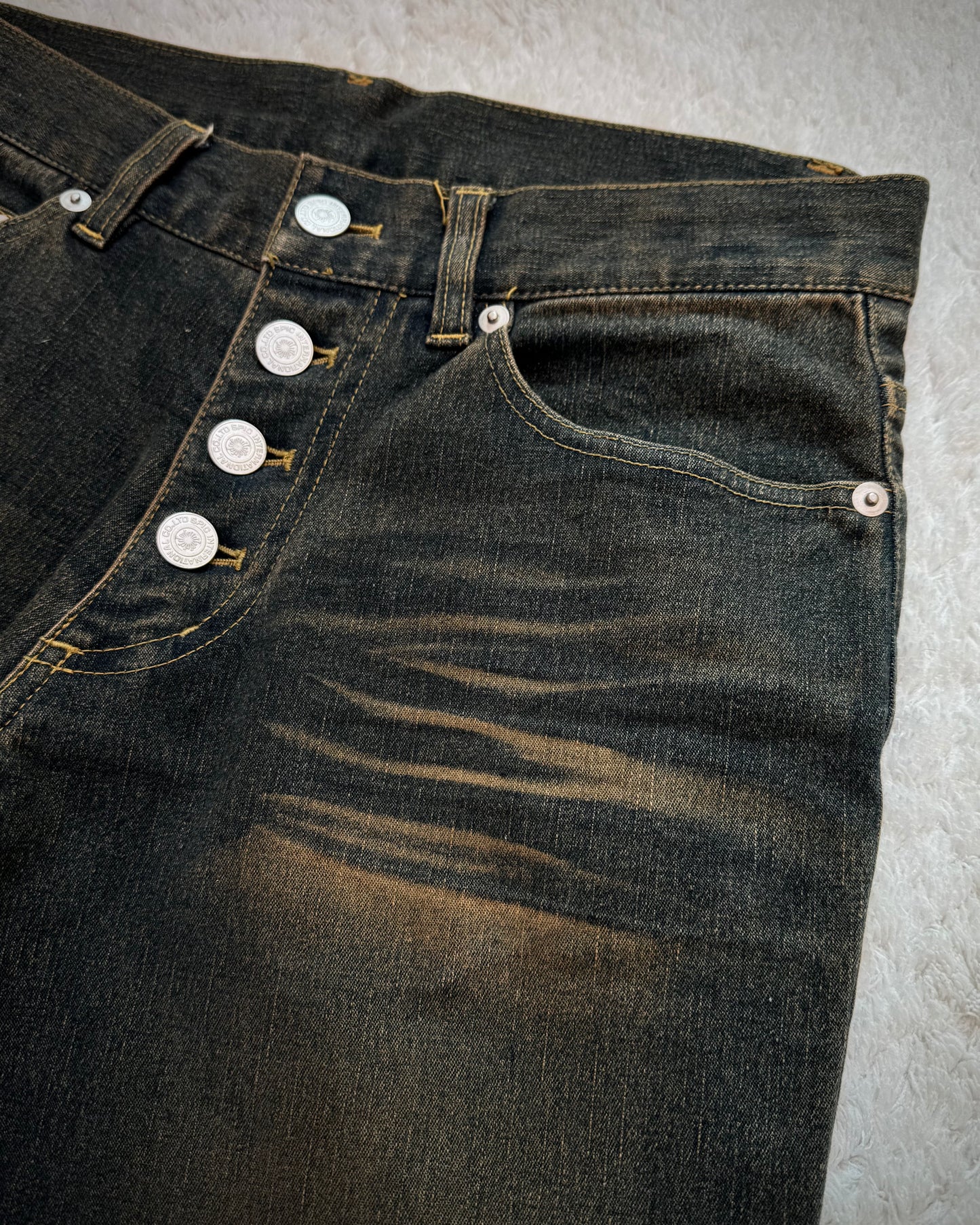 Tornado Mart Mud Washed Flared Jeans