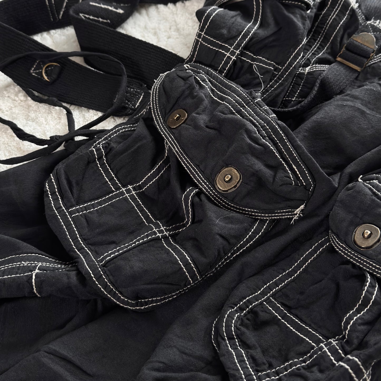 G.O.A Gas Mask Suspender Flared Suspender Cargo Pants