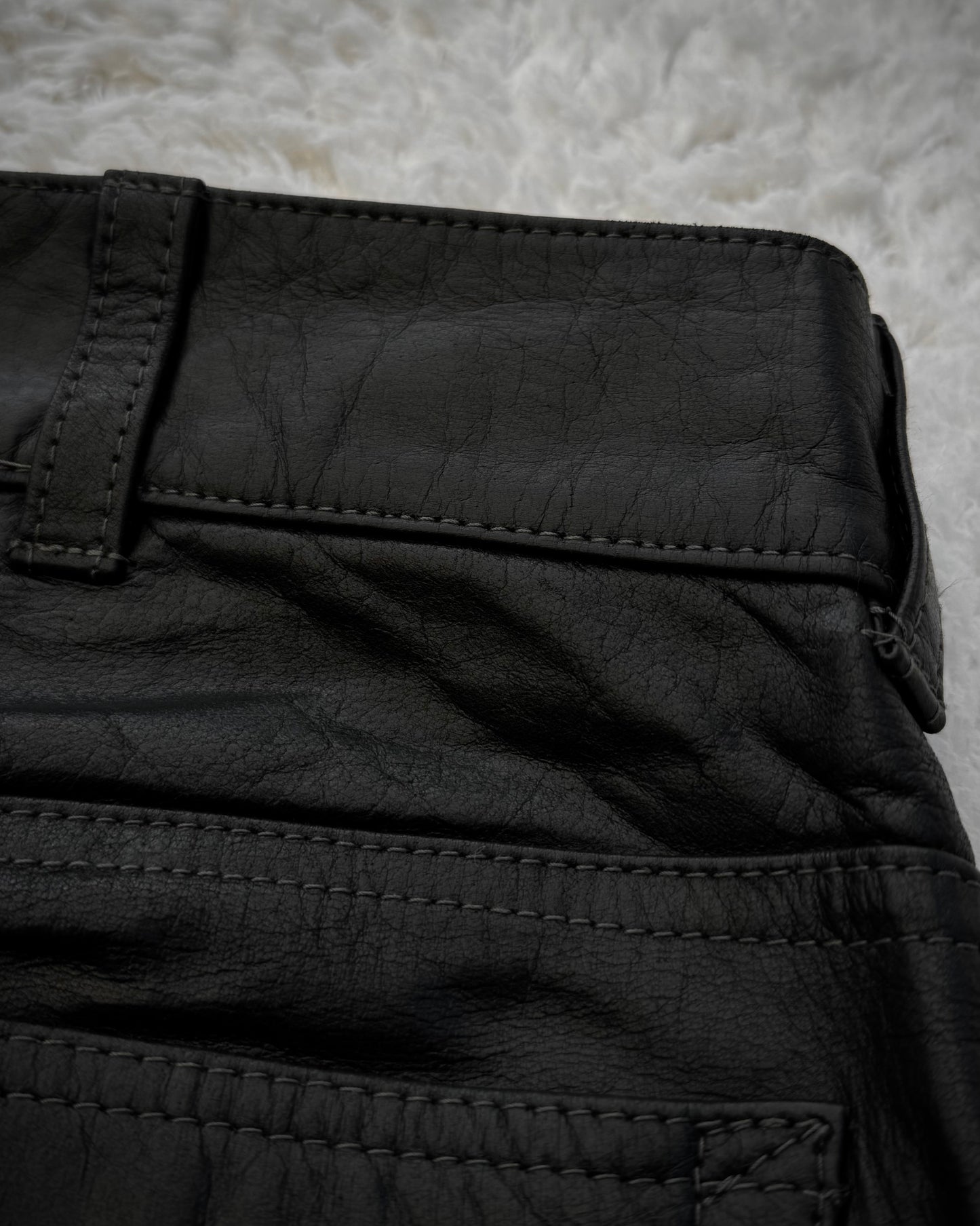 Tornado Mart Flared Buffalo Leather Pants