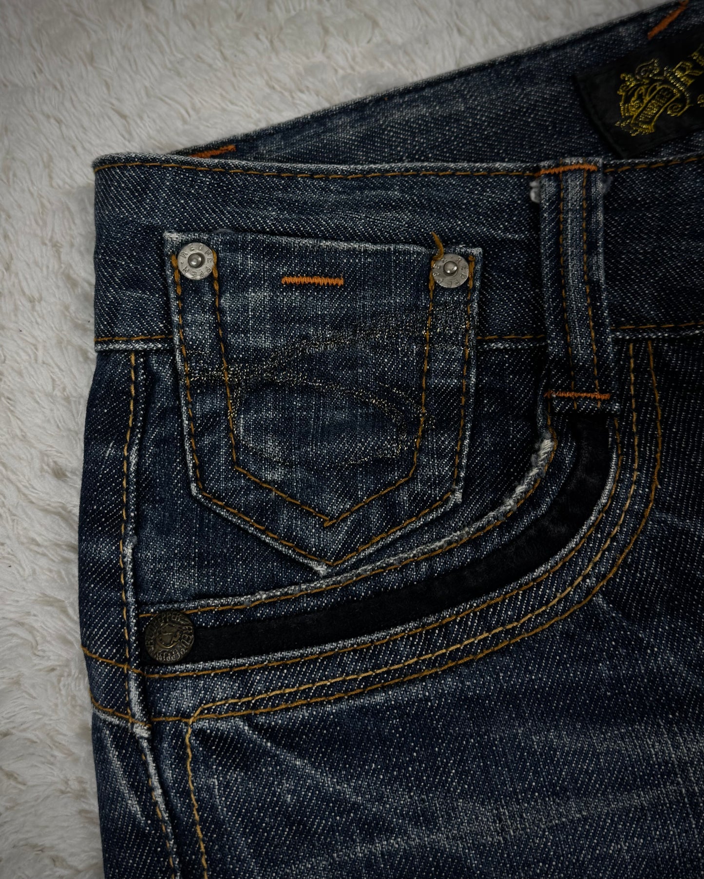Red Pepper Vintage Embroidered Flared Denim