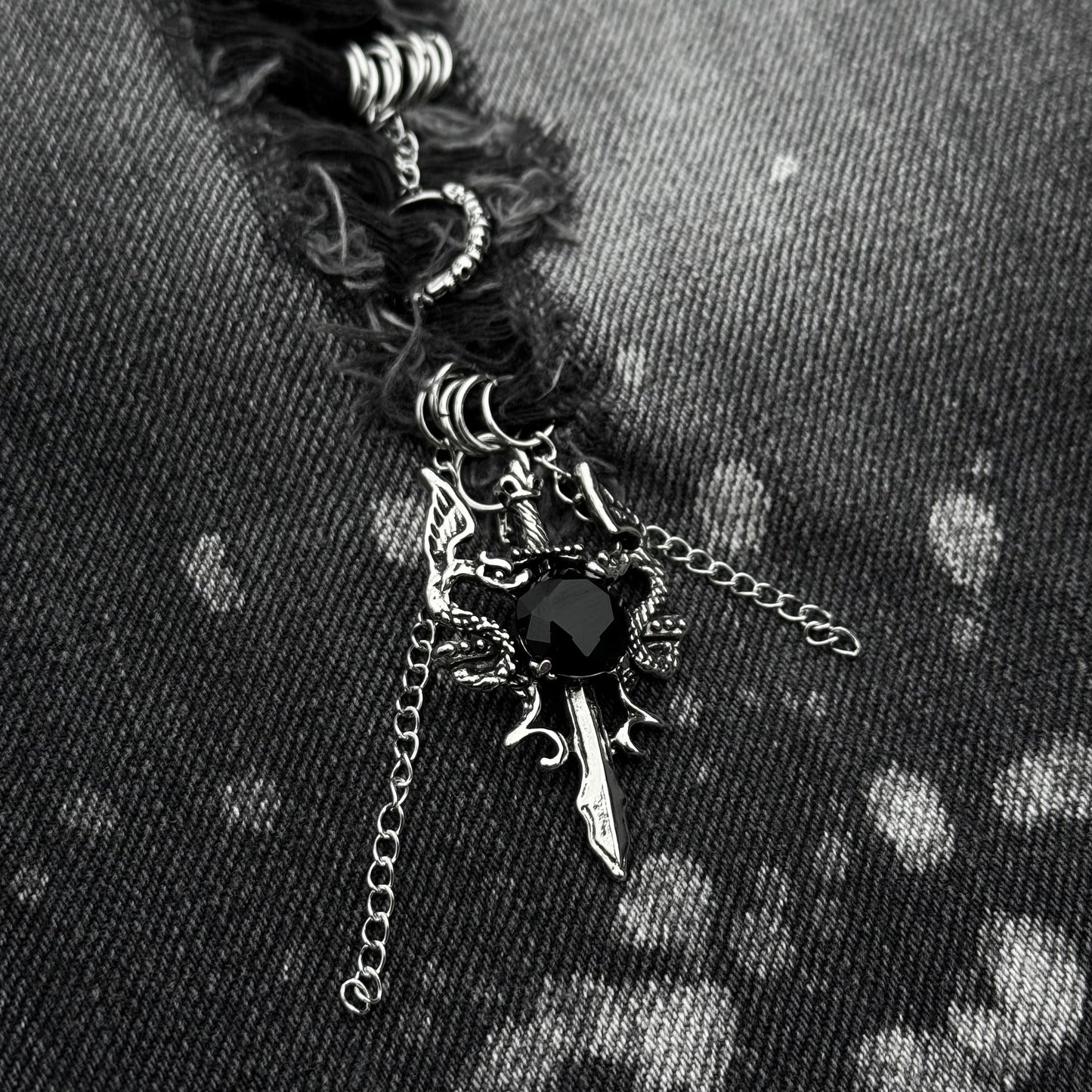 Fuga Pierced & Studded Bootcut Jeans