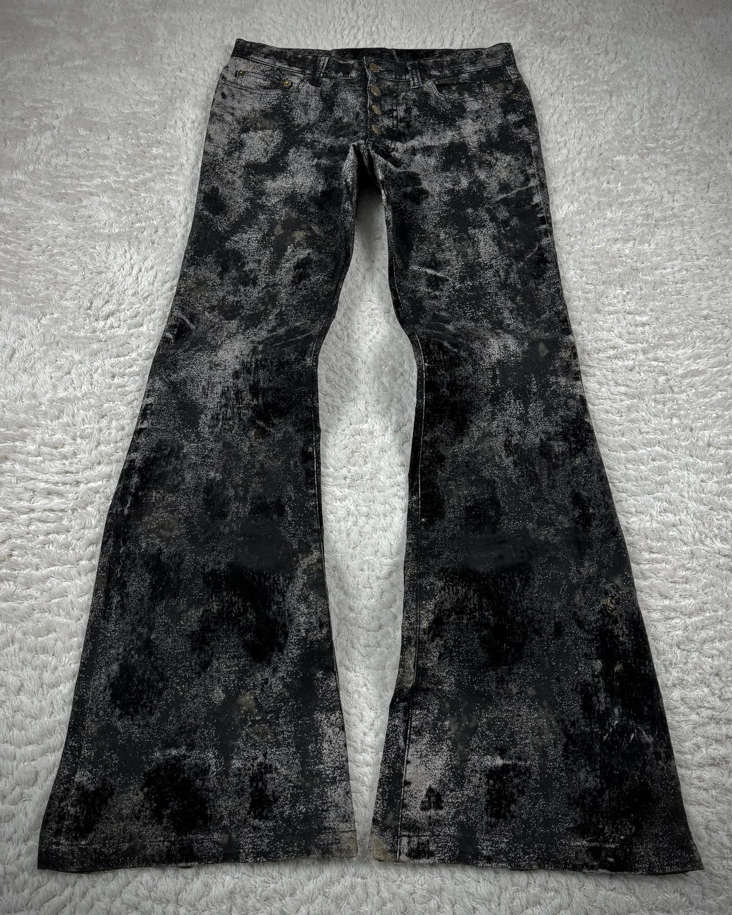 Tornado Mart Smoked Ash Washed Flared Jeans