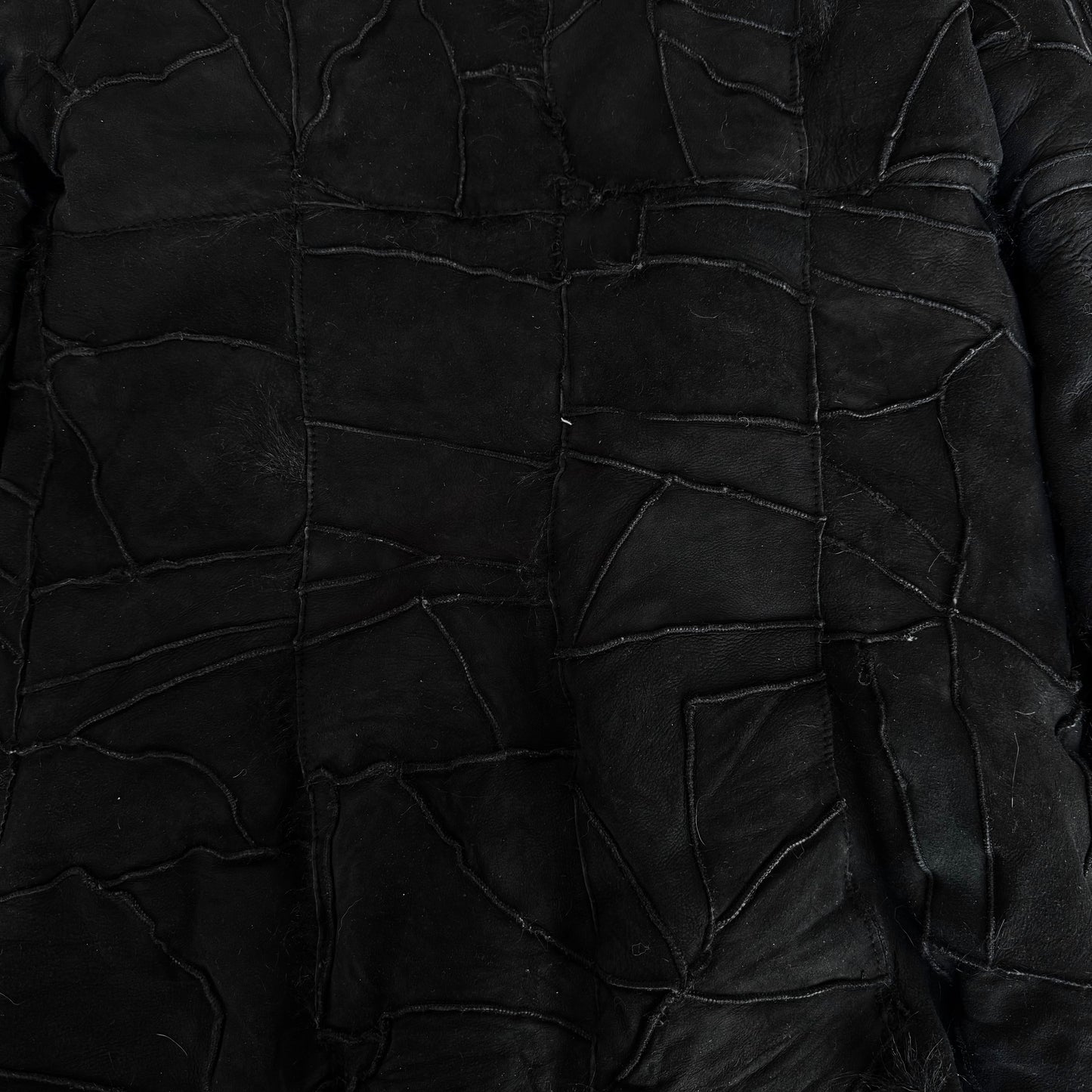 Royal Party Sheepskin Leather Patchwork Fur Jacket