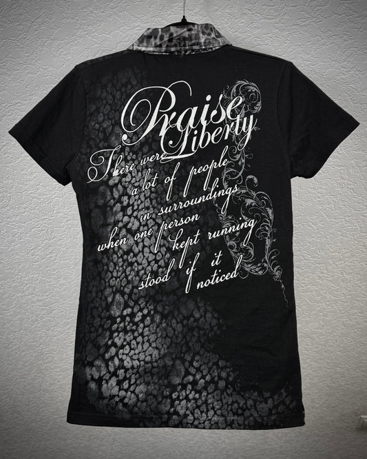 Leopard Poem Luster Polo Shirt