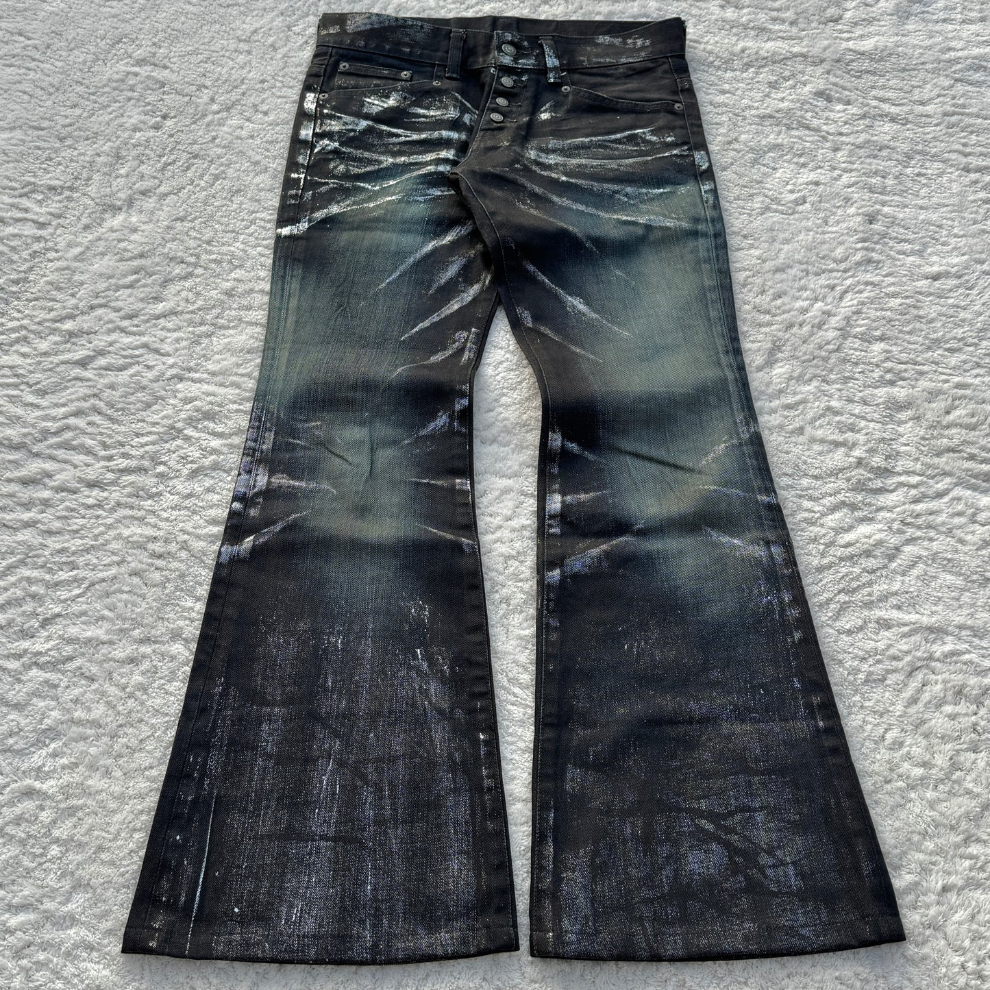 Tornado Mart Foil Wash Flared Jeans