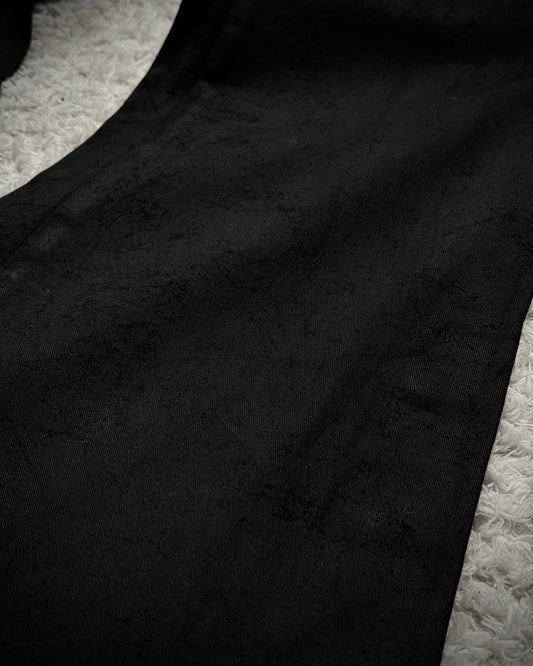 Tornado Mart Scratch Textured Flared Pants