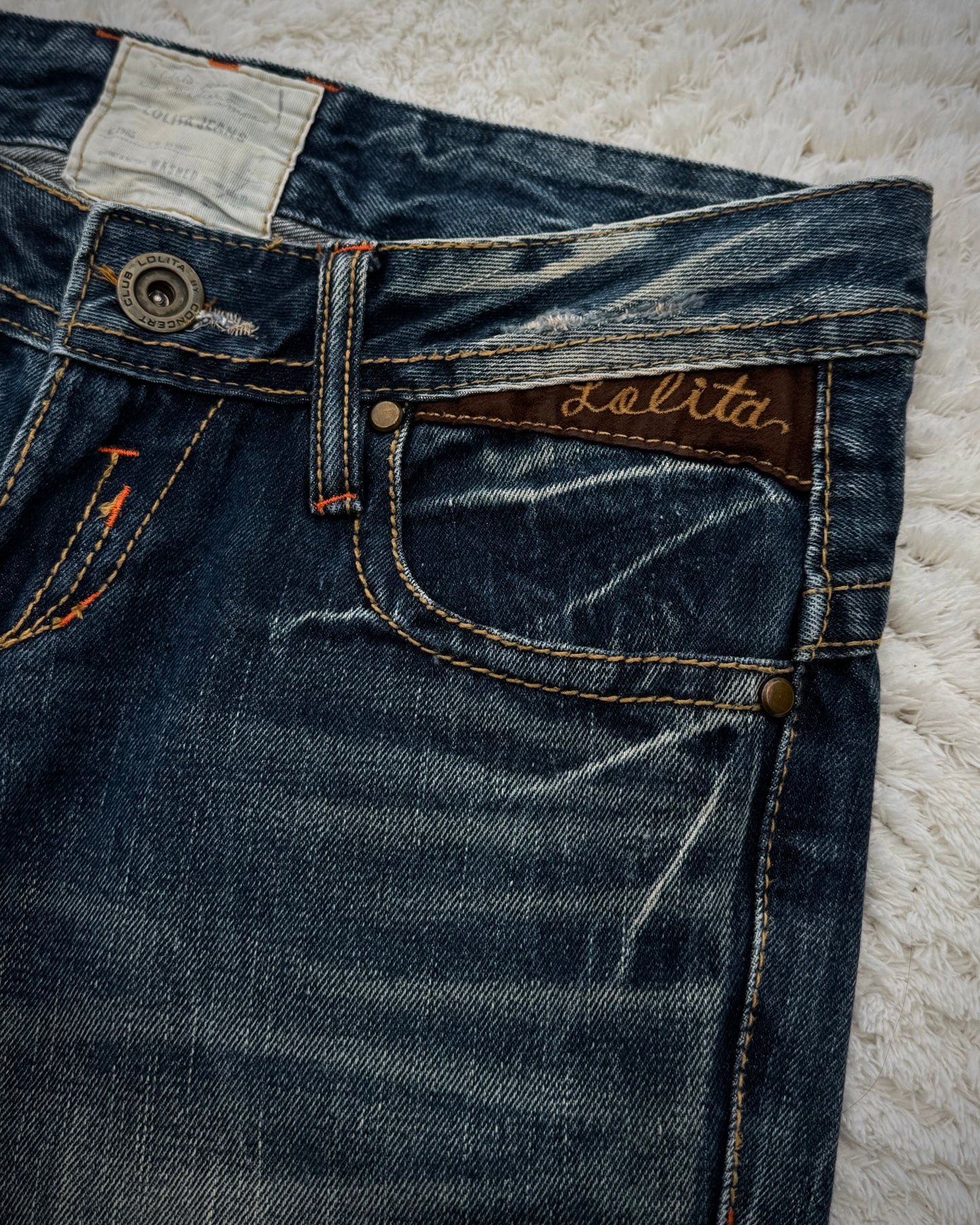 Lolita Vintage Mud Washed Flared Jeans