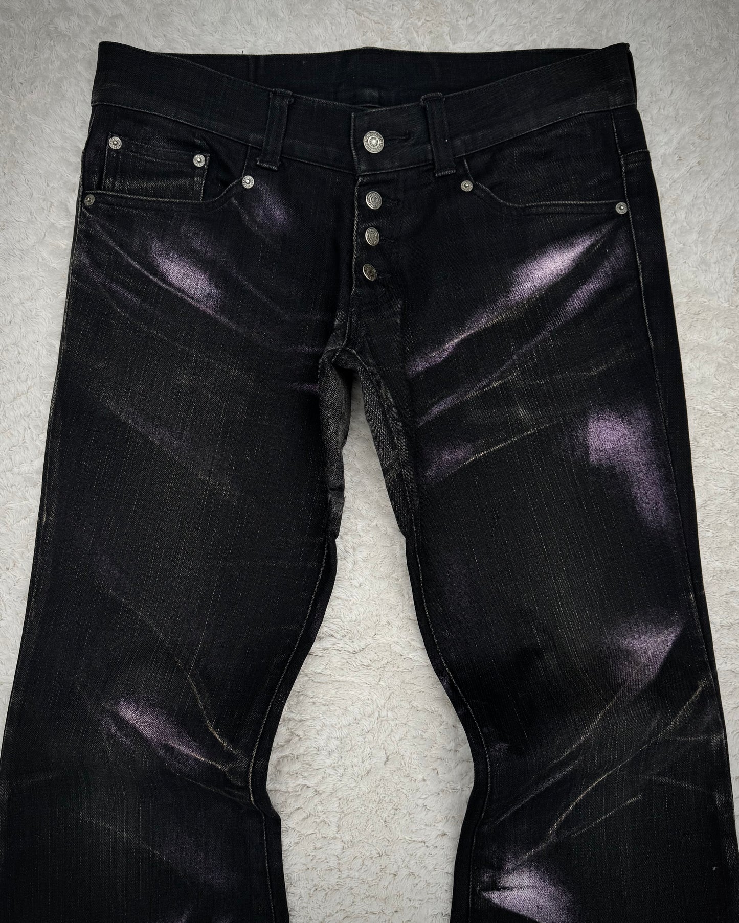 Tornado Mart Purple Washed Flared Jeans