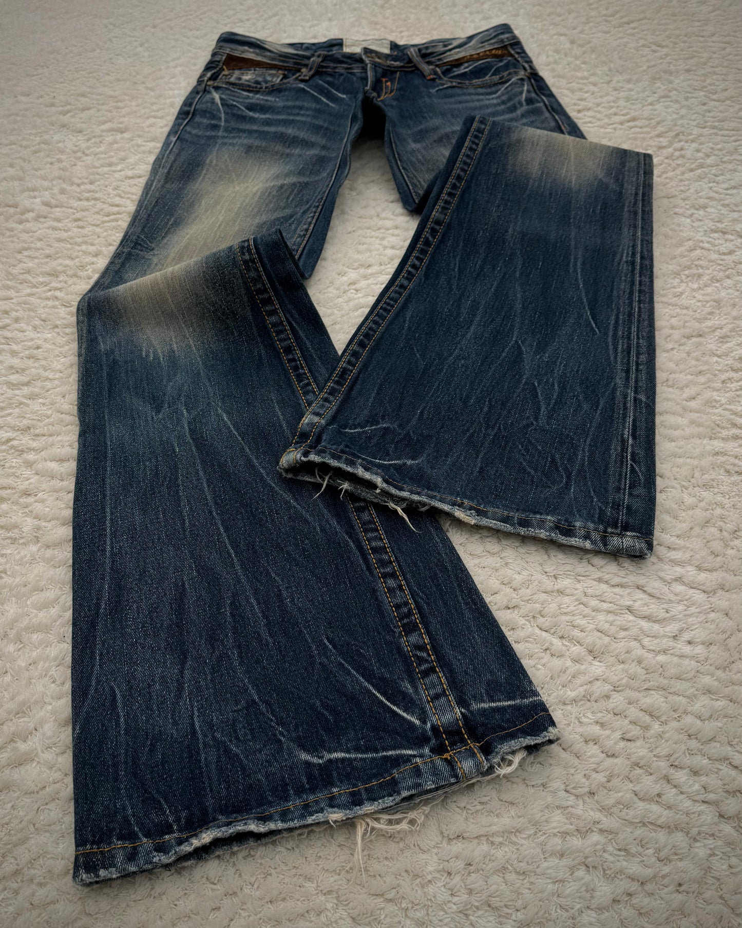 Lolita Vintage Mud Washed Flared Jeans