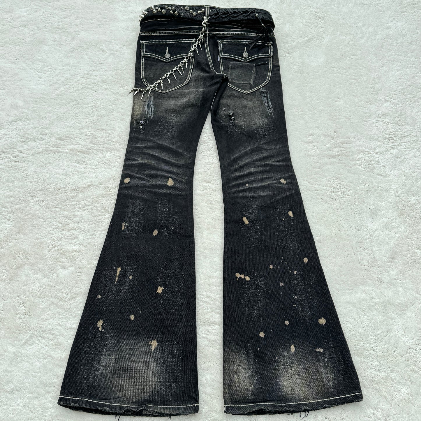 Tornado Mart Pierced Flared Jeans