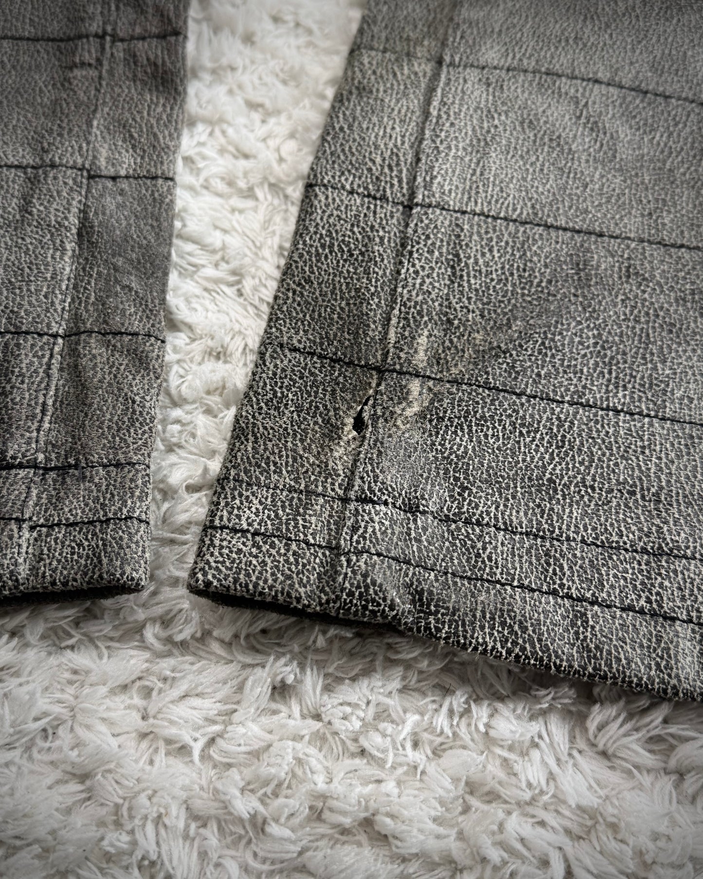 L7 Real Hip “Hagi” Textured Leather Bootcut Pants