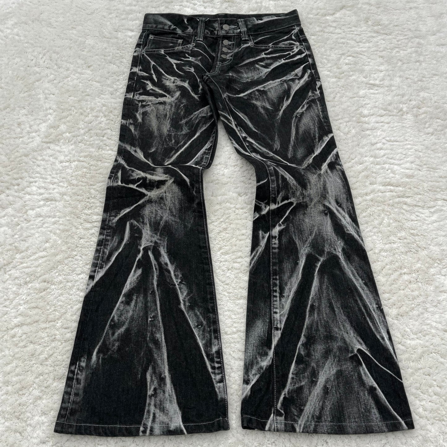 Tornado Mart „Shattered Glass“ Flared Jeans