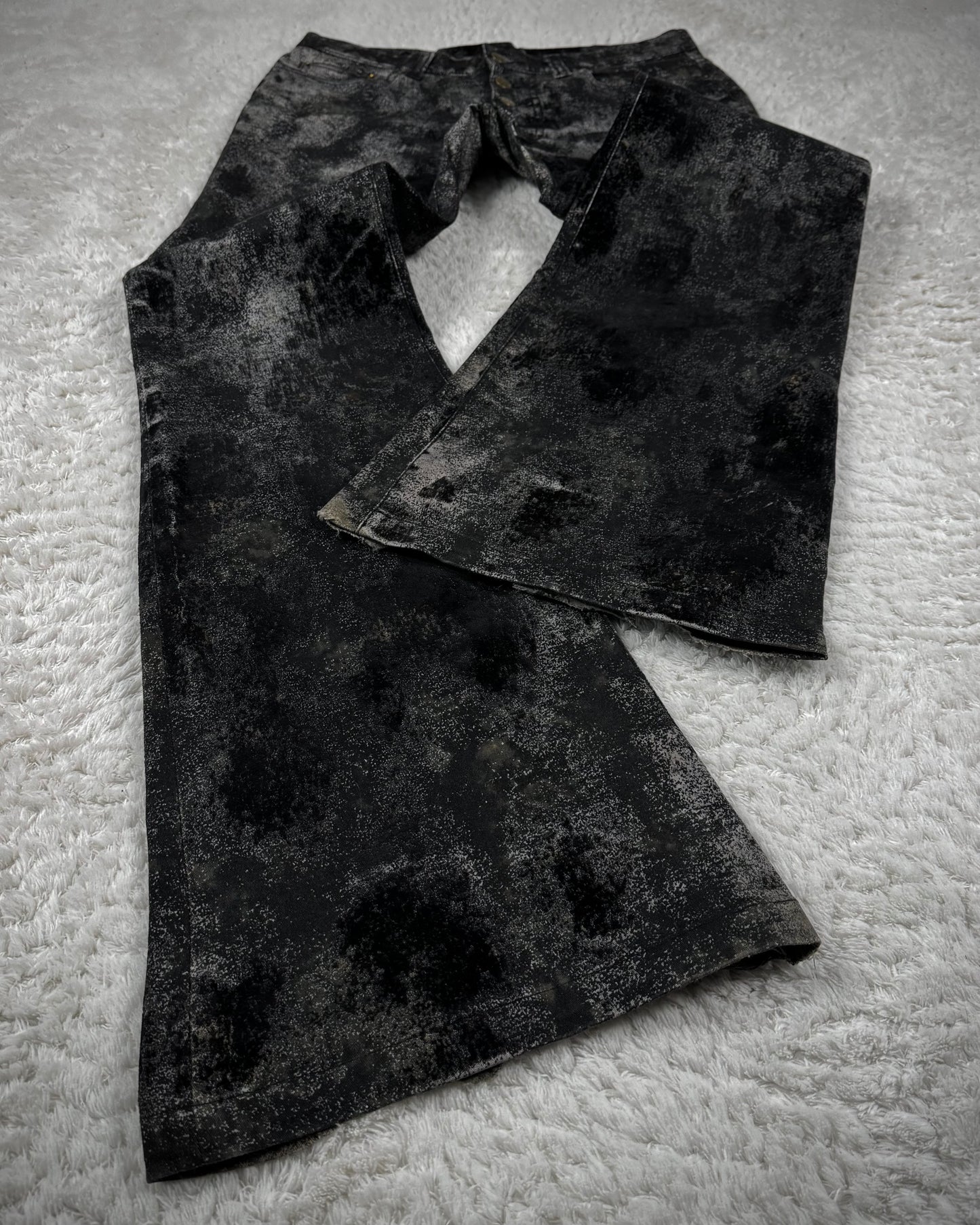 Tornado Mart Smoked Ash Washed Flared Jeans