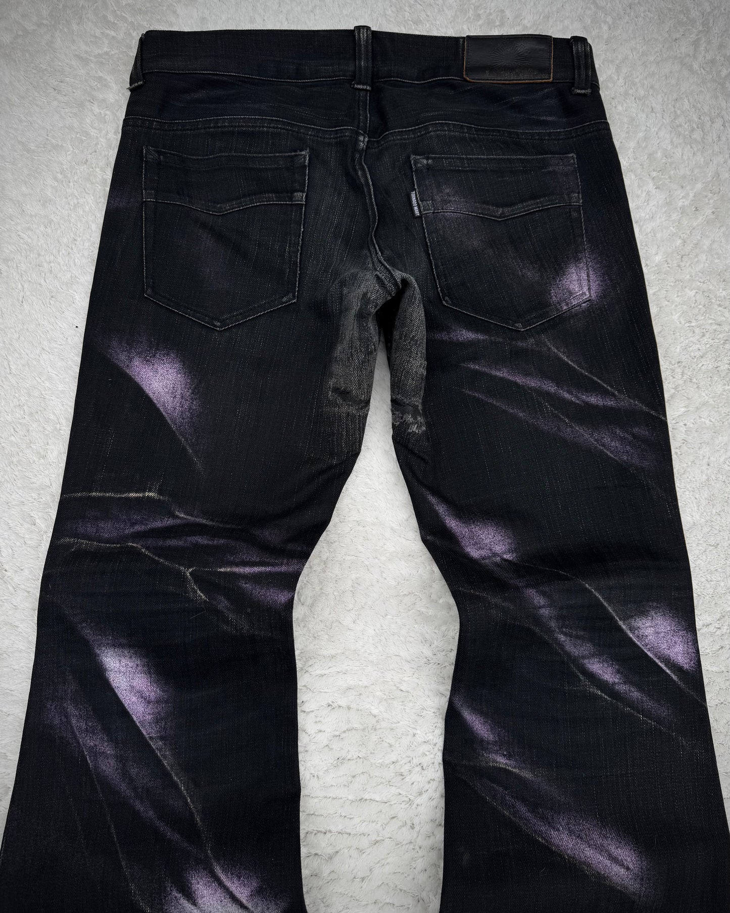 Tornado Mart Purple Washed Flared Jeans