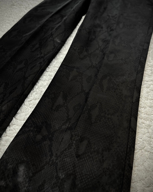 Buffalo Bobs Pleated Python Pattern Bootcut Dress Pants