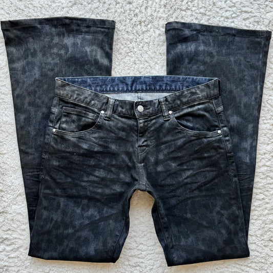 Tornado Mart Cheetah Pattern Flared Jeans