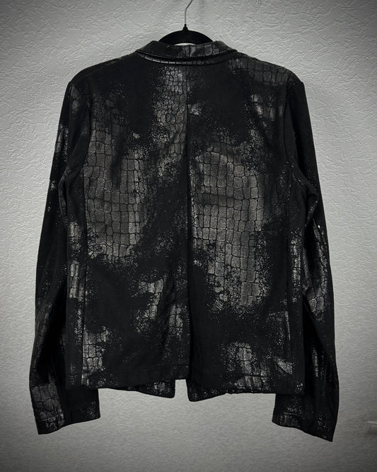 Xfrm Crocodile Waxed Peaked Blazer