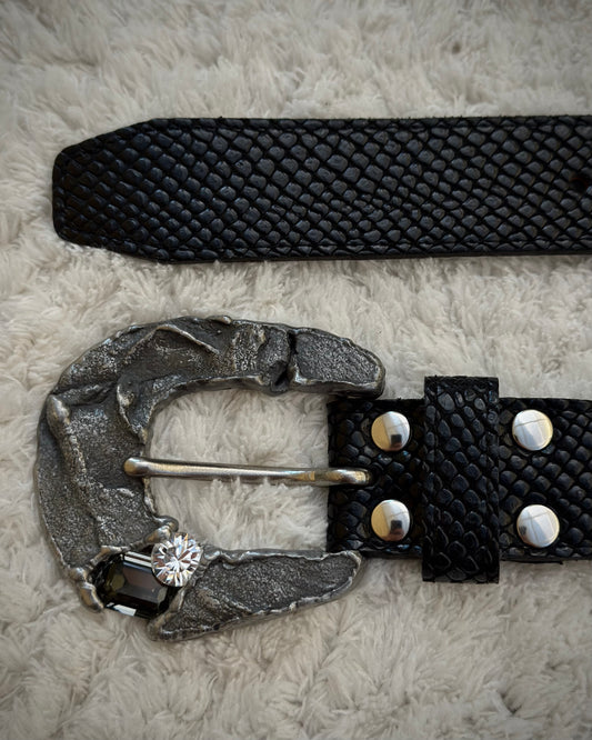 Tornado Mart Lizard Gemstone Leather Belt