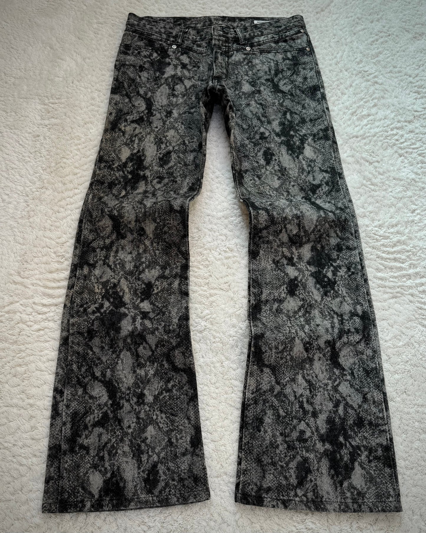 Semantic Design Shadow Python Pattern Bootcut Pants