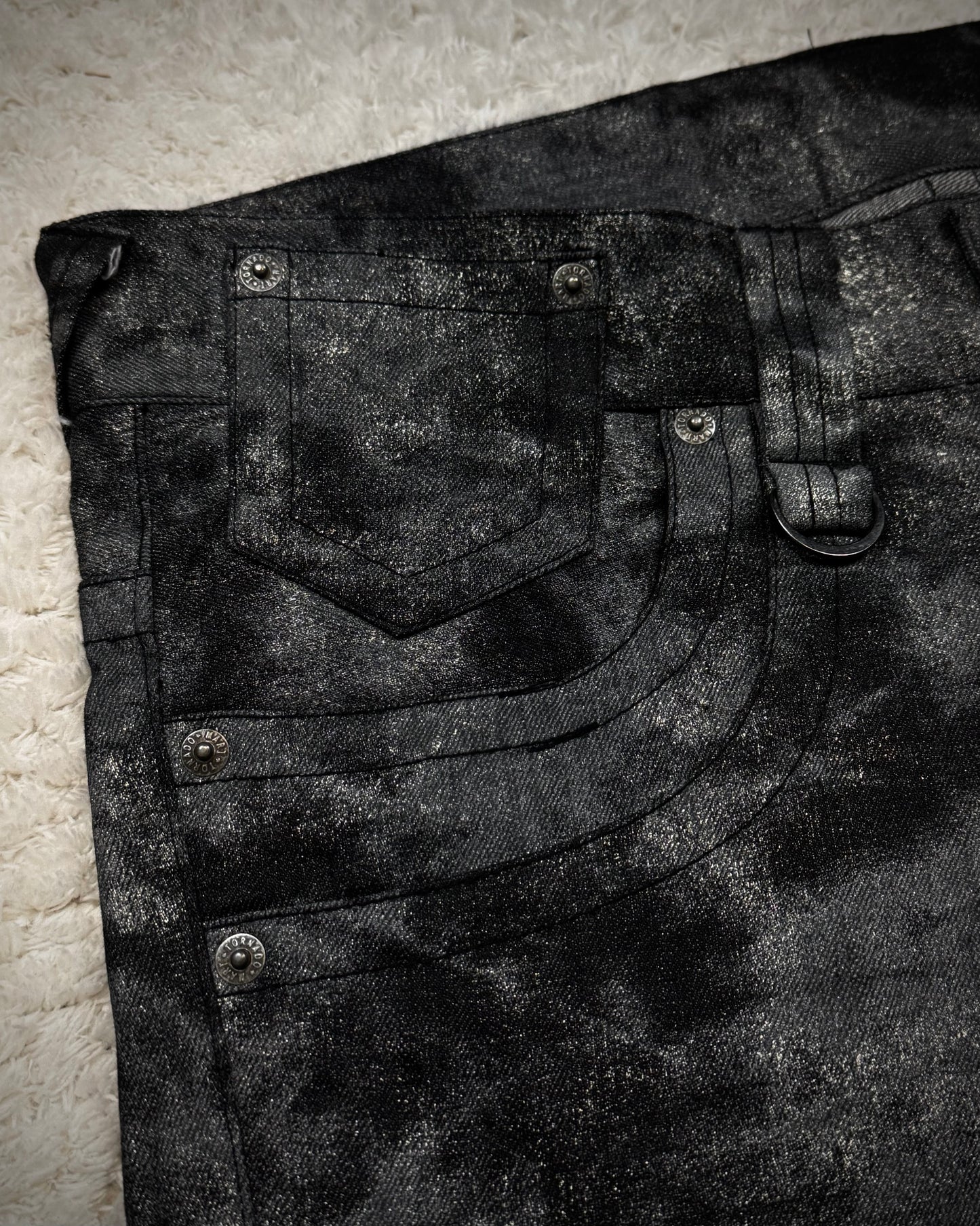 Tornado Mart Luster Ash Washed Spiral Flared Pants