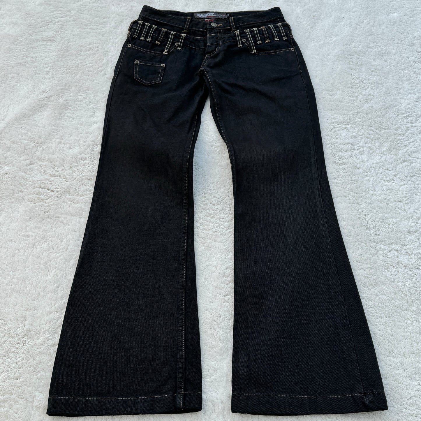Gazoz Double Waist Plenty Belt Loops Flared Jeans