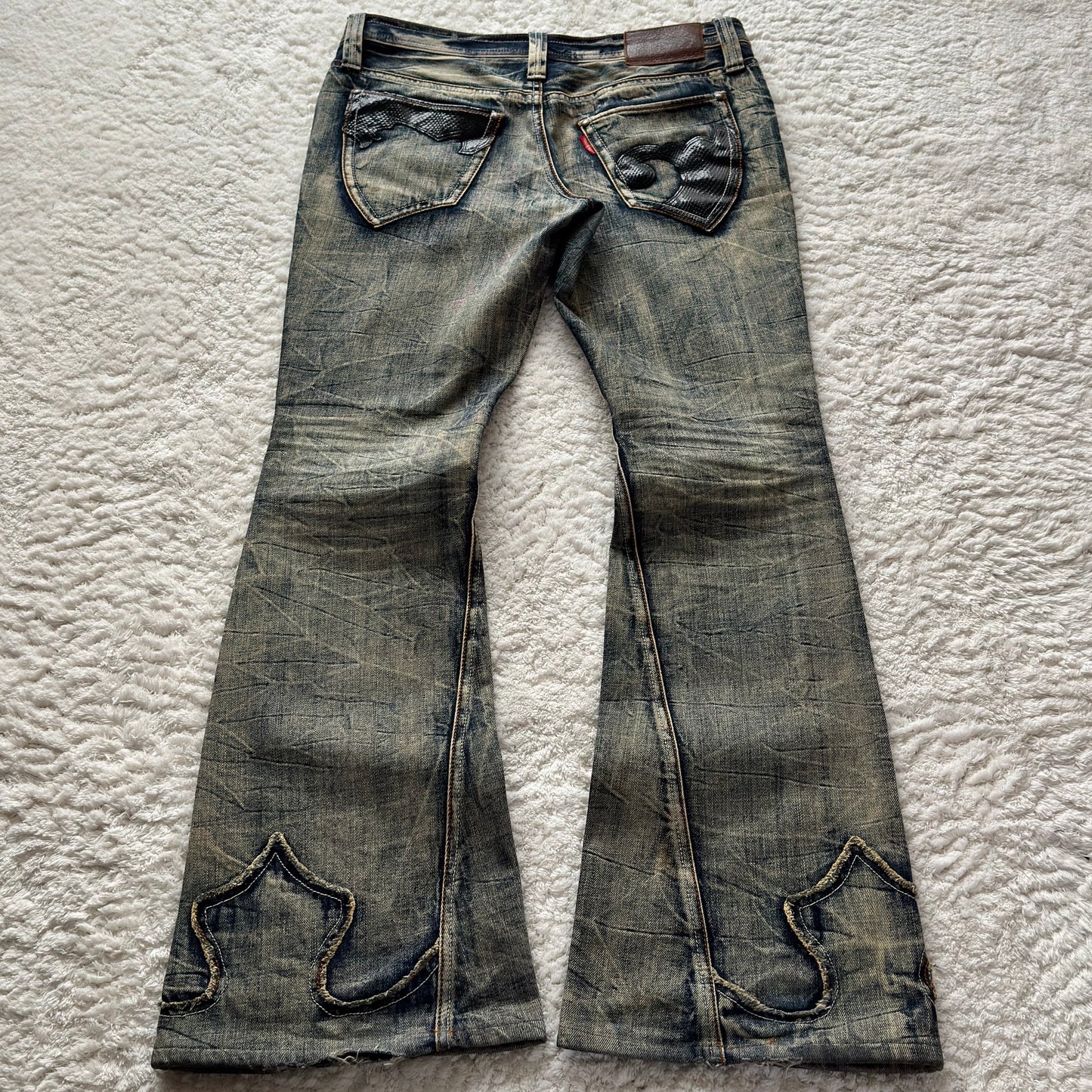 Tornado Mart Python Arc Flared Jeans