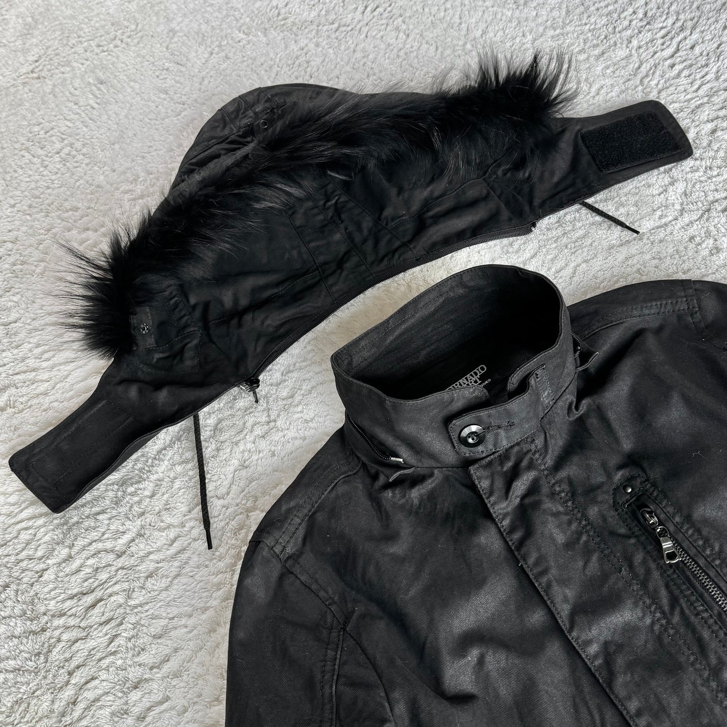 Tornado Mart Waxed Raccoon Fur Parka